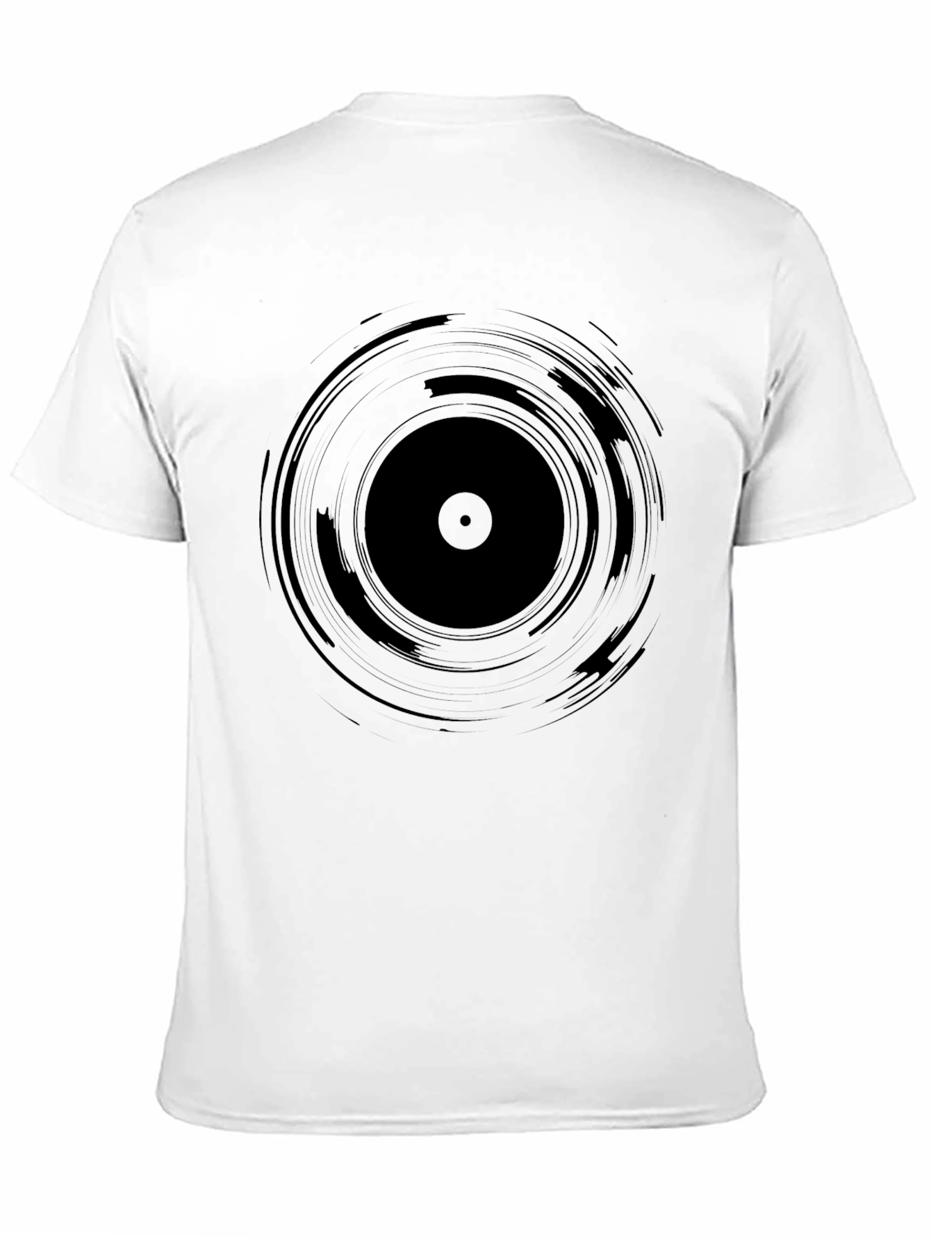 Vinyl Record Graphic Tee - Black