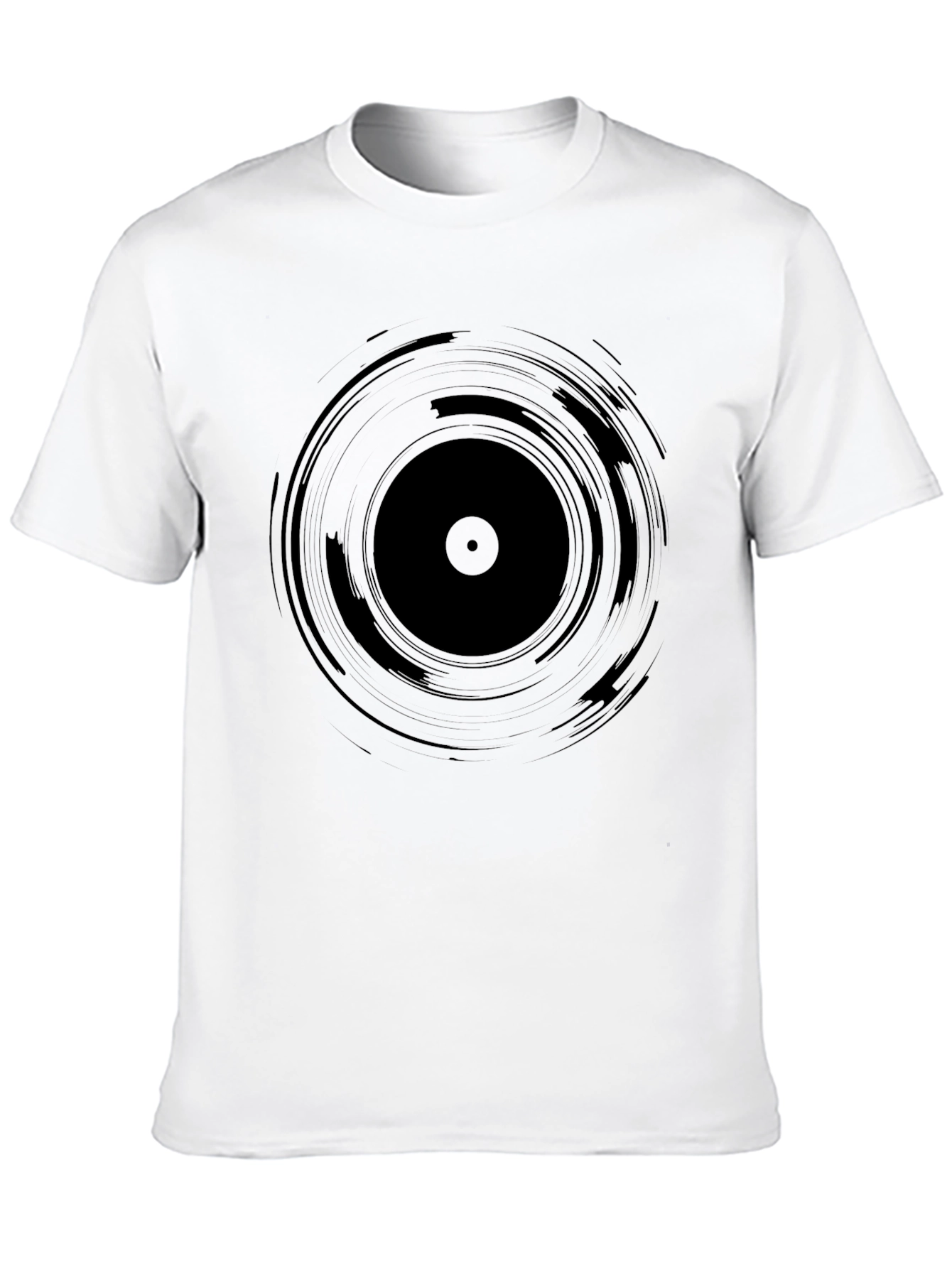 Vinyl Record Graphic Tee - Black