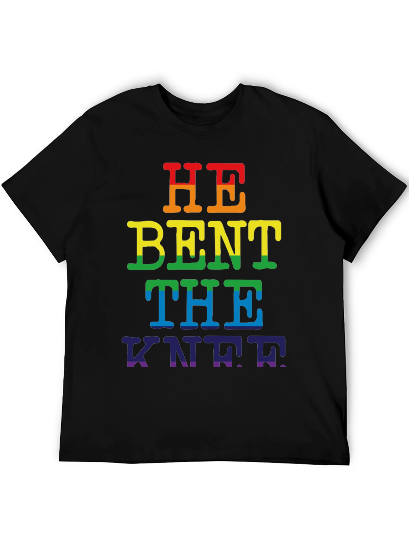 Rainbow He Bent the Knee Pride T-Shirt