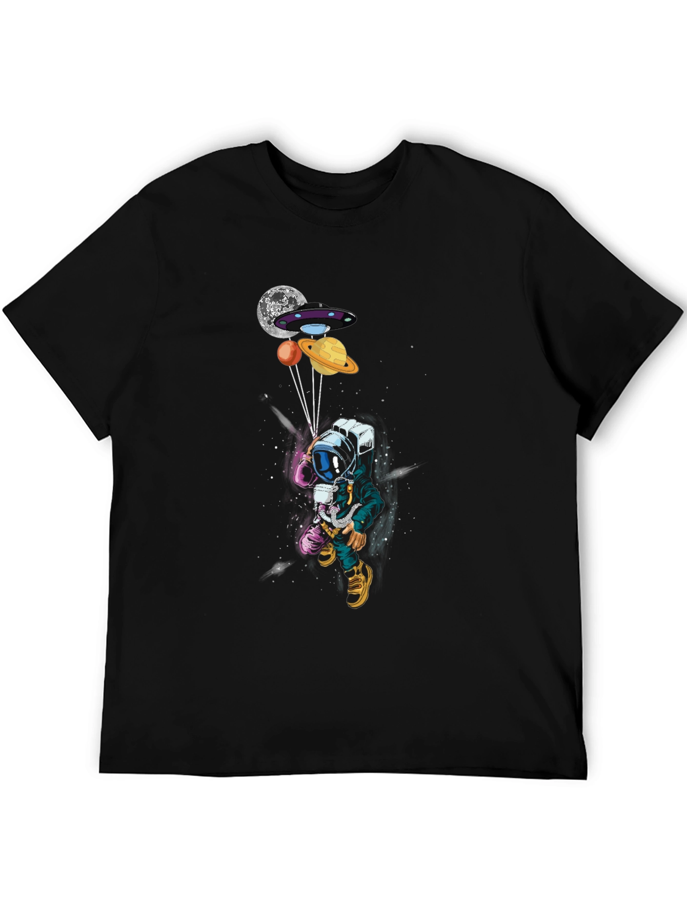 Astronaut & Space Balloons Graphic Tee