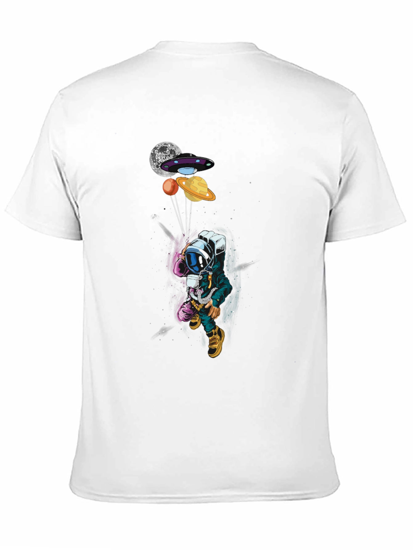 Astronaut & Space Balloons Graphic Tee