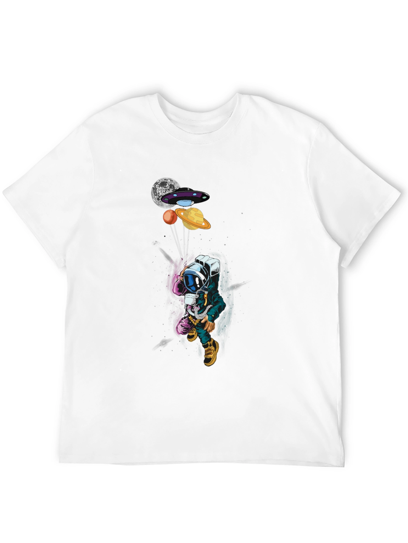 Astronaut & Space Balloons Graphic Tee