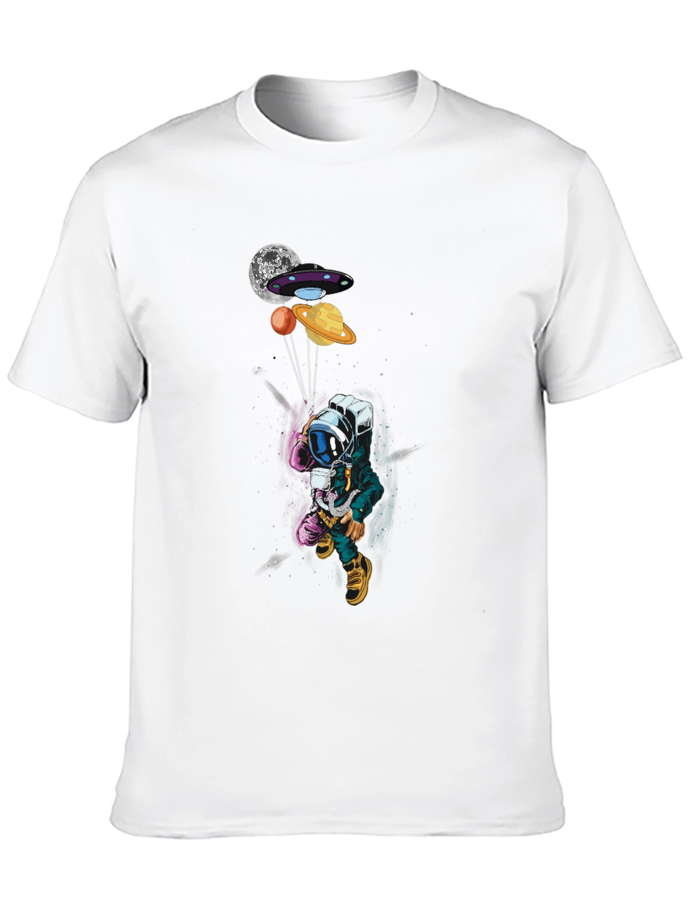 Astronaut & Space Balloons Graphic Tee