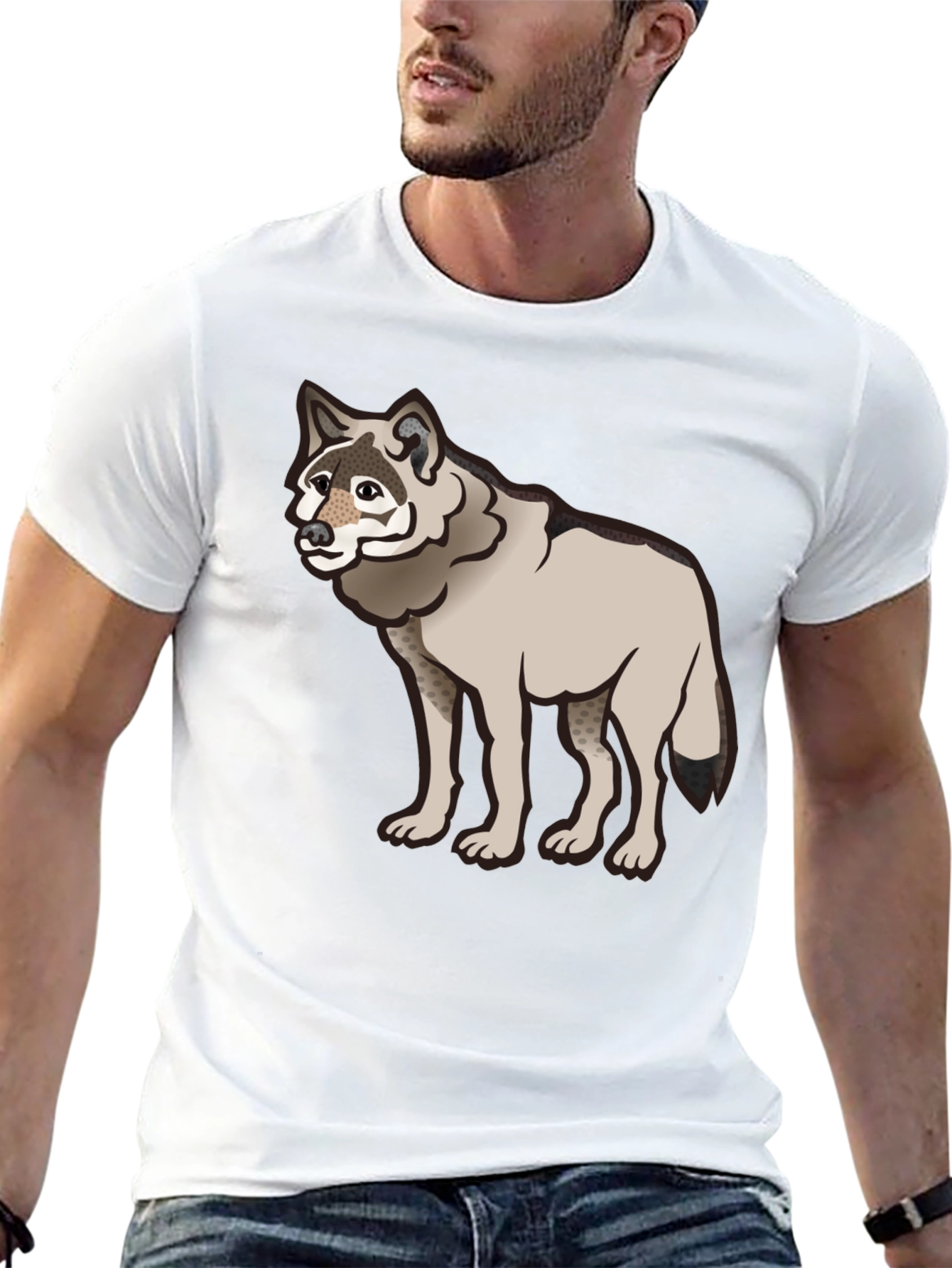 Cool Wolf Graphic Black T-Shirt