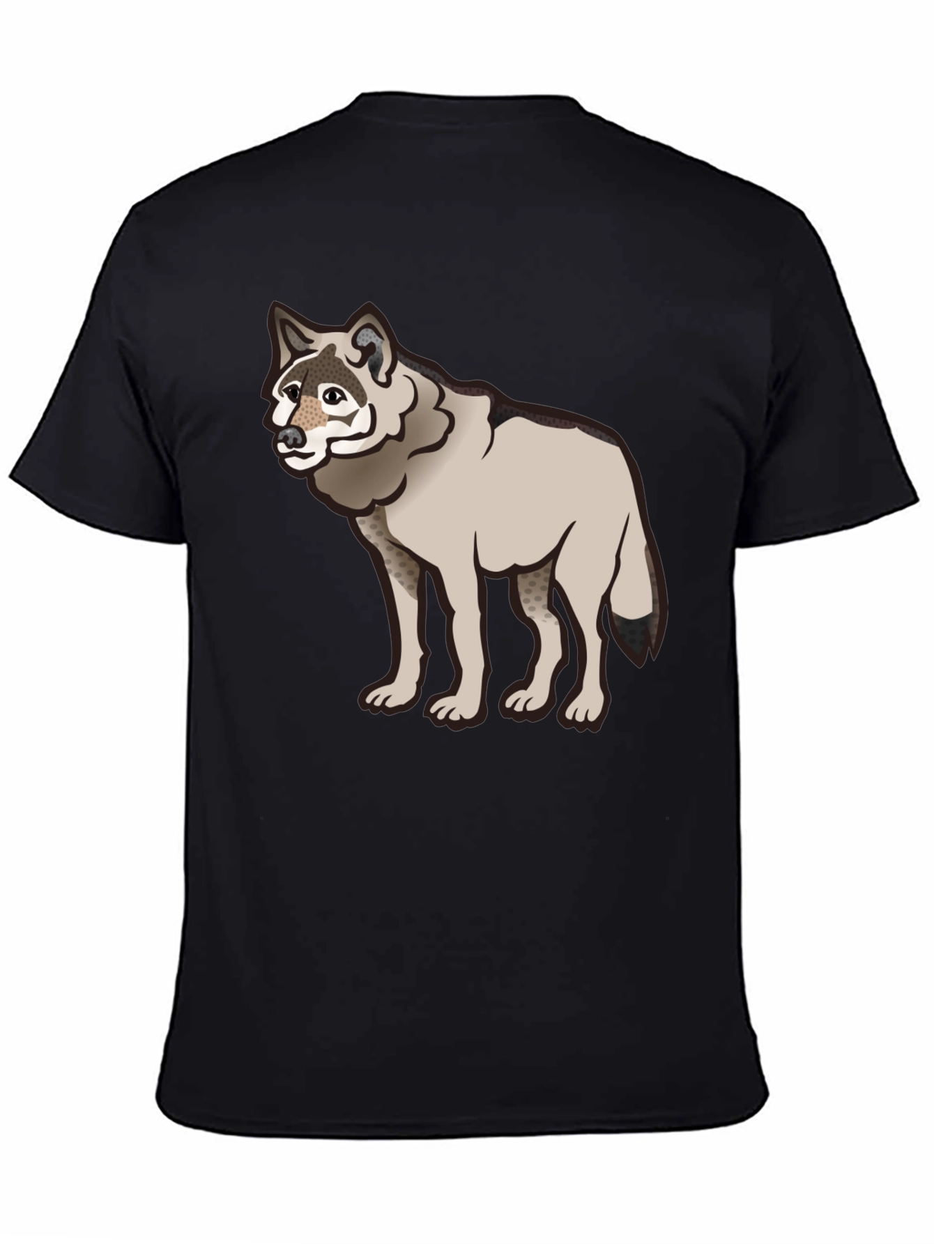 Cool Wolf Graphic Black T-Shirt