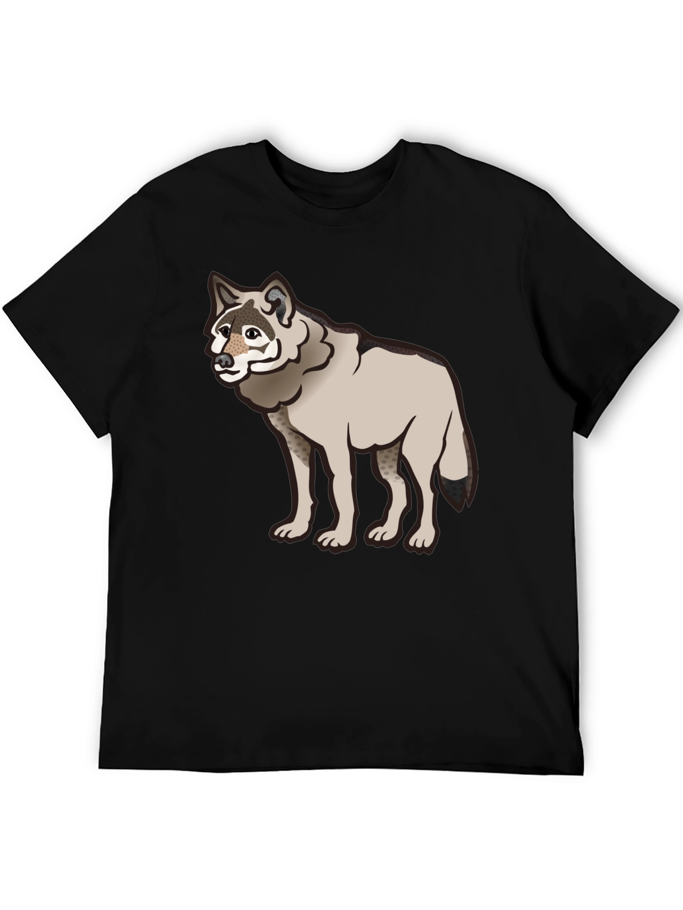 Cool Wolf Graphic Black T-Shirt