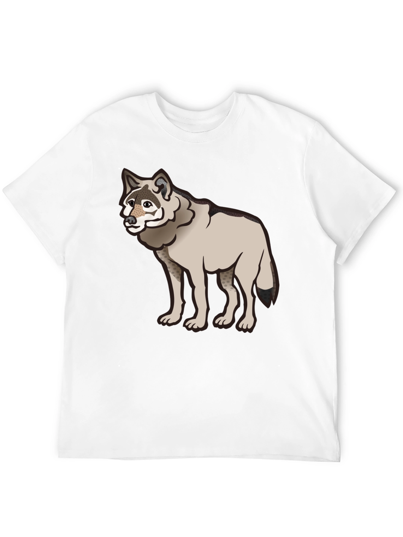 Cool Wolf Graphic Black T-Shirt
