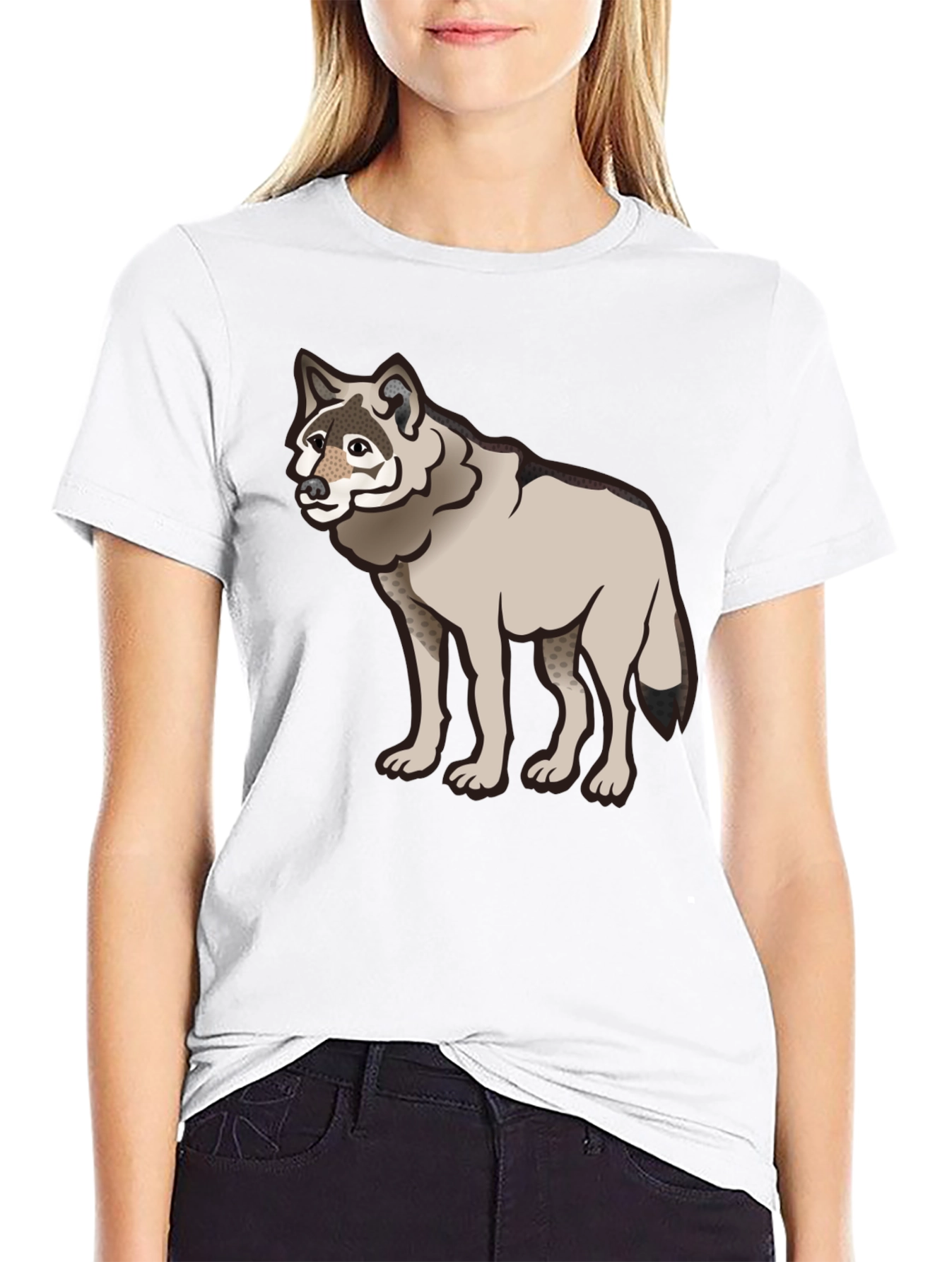 Cool Wolf Graphic Black T-Shirt