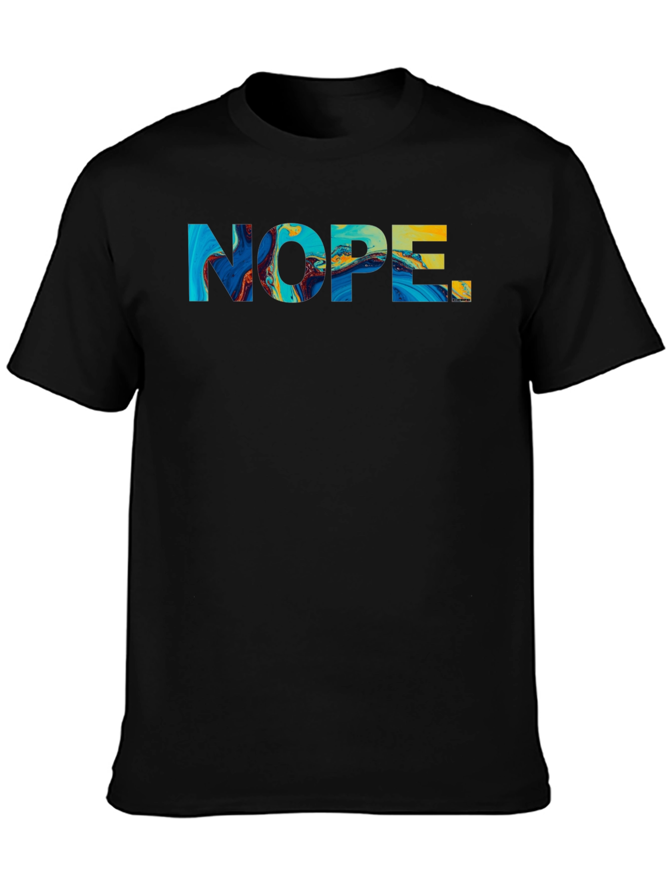 Nope Graphic Tee - Mens Black Cotton T-Shirt