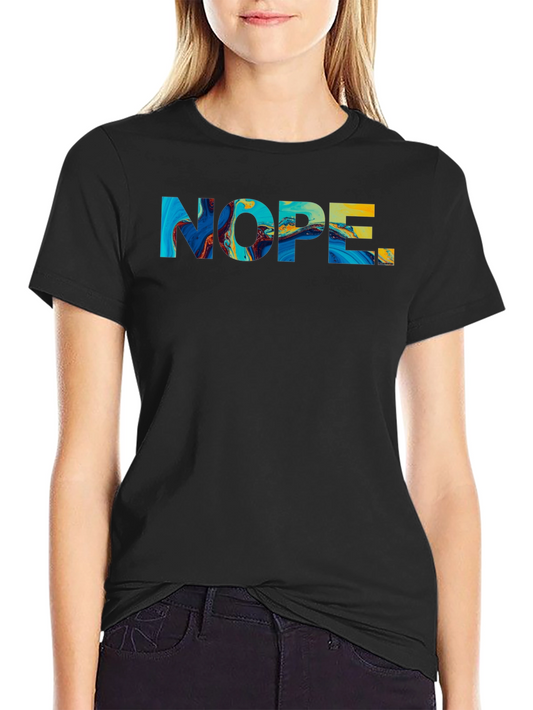 Nope Graphic Tee - Mens Black Cotton T-Shirt