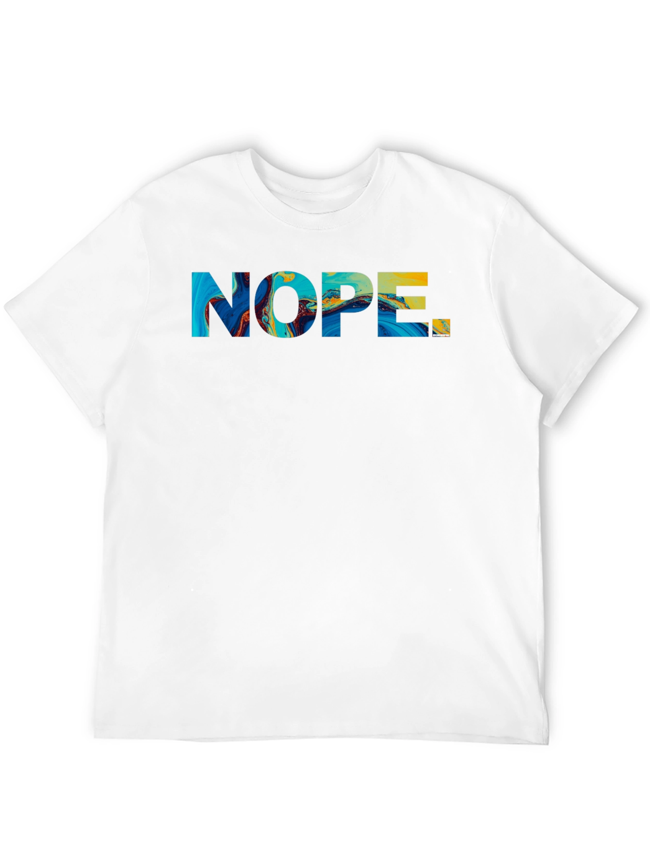 Nope Graphic Tee - Mens Black Cotton T-Shirt