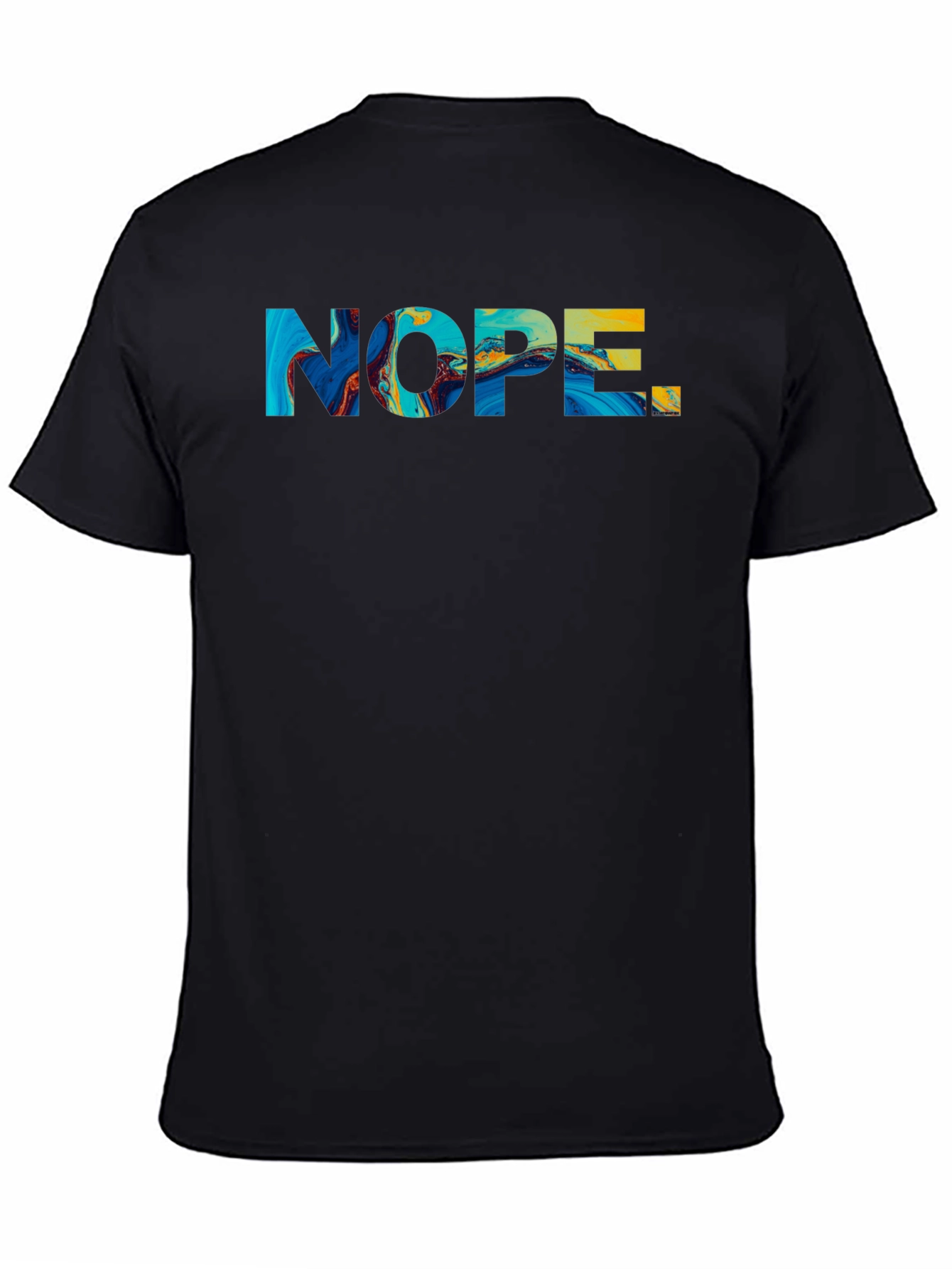 Nope Graphic Tee - Mens Black Cotton T-Shirt