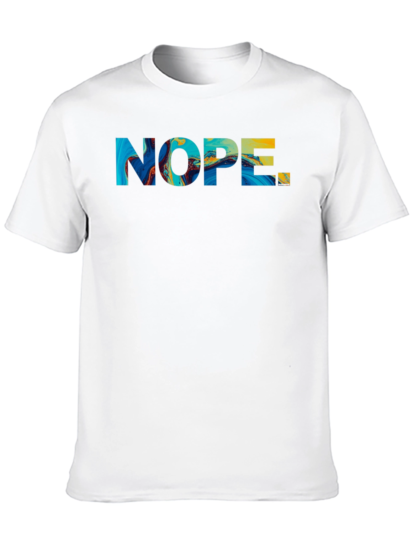 Nope Graphic Tee - Mens Black Cotton T-Shirt