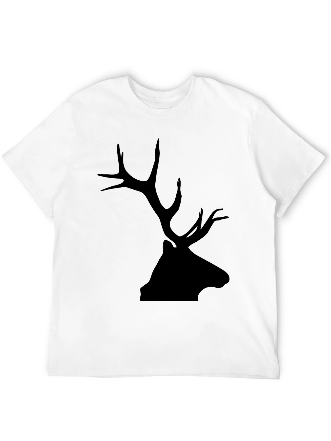 Mens Black Deer Silhouette Graphic T-Shirt