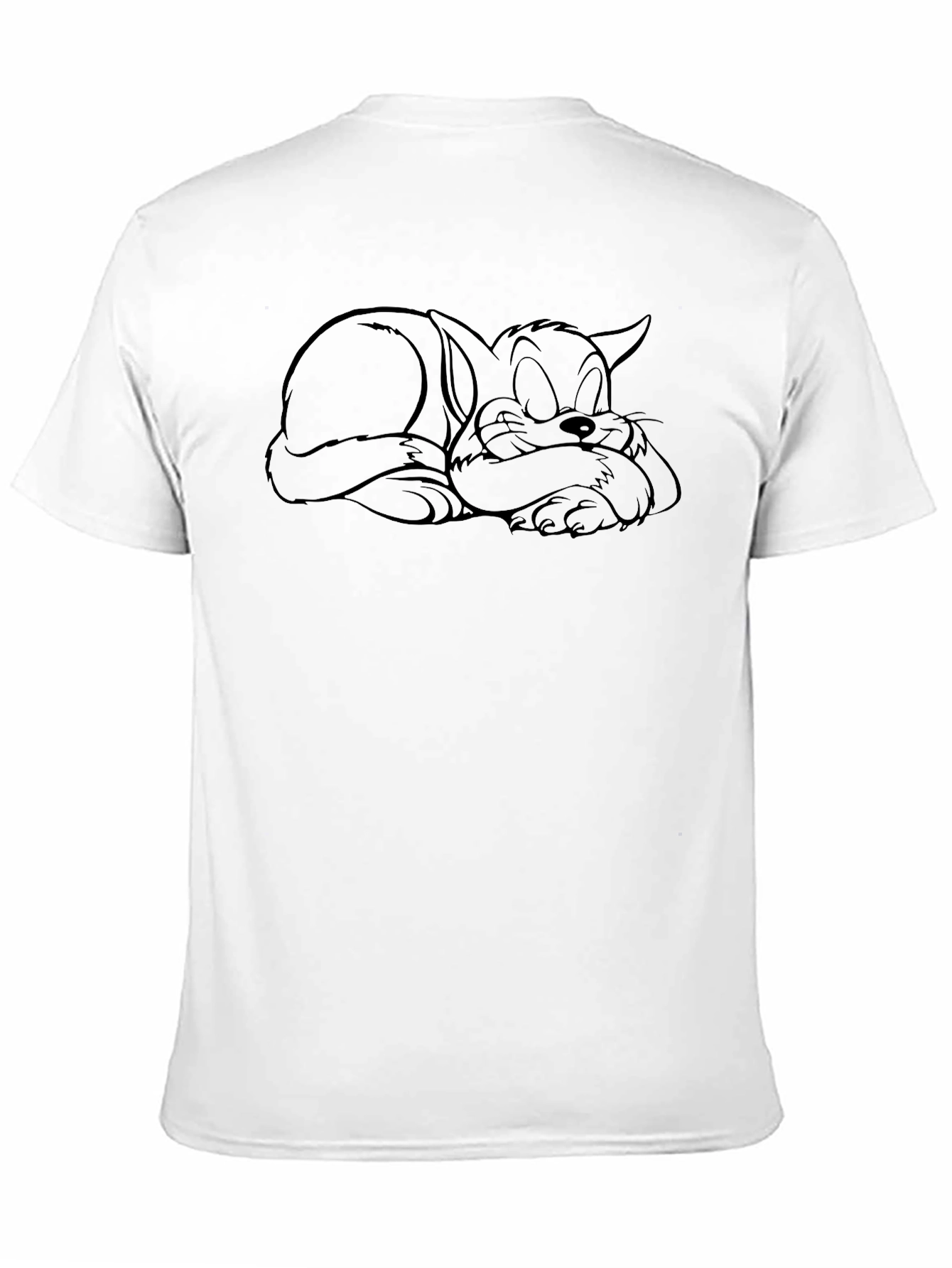Sleeping Cat Graphic Tee - Relaxed Comfort