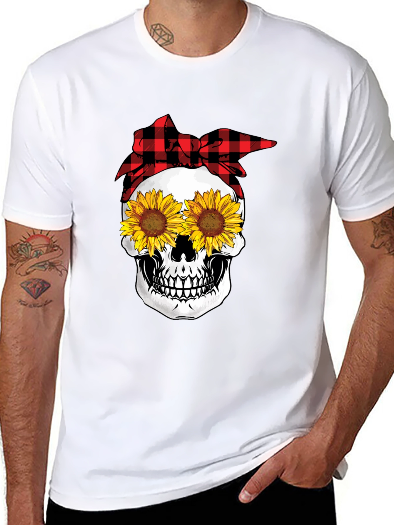 Sunflower Skull Graphic Tee