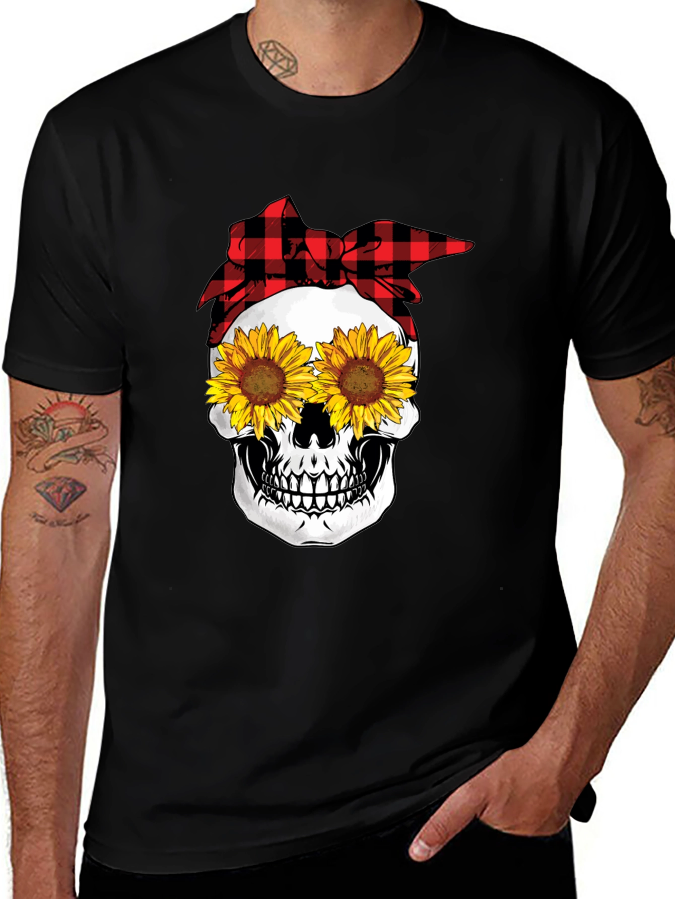 Sunflower Skull Graphic Tee