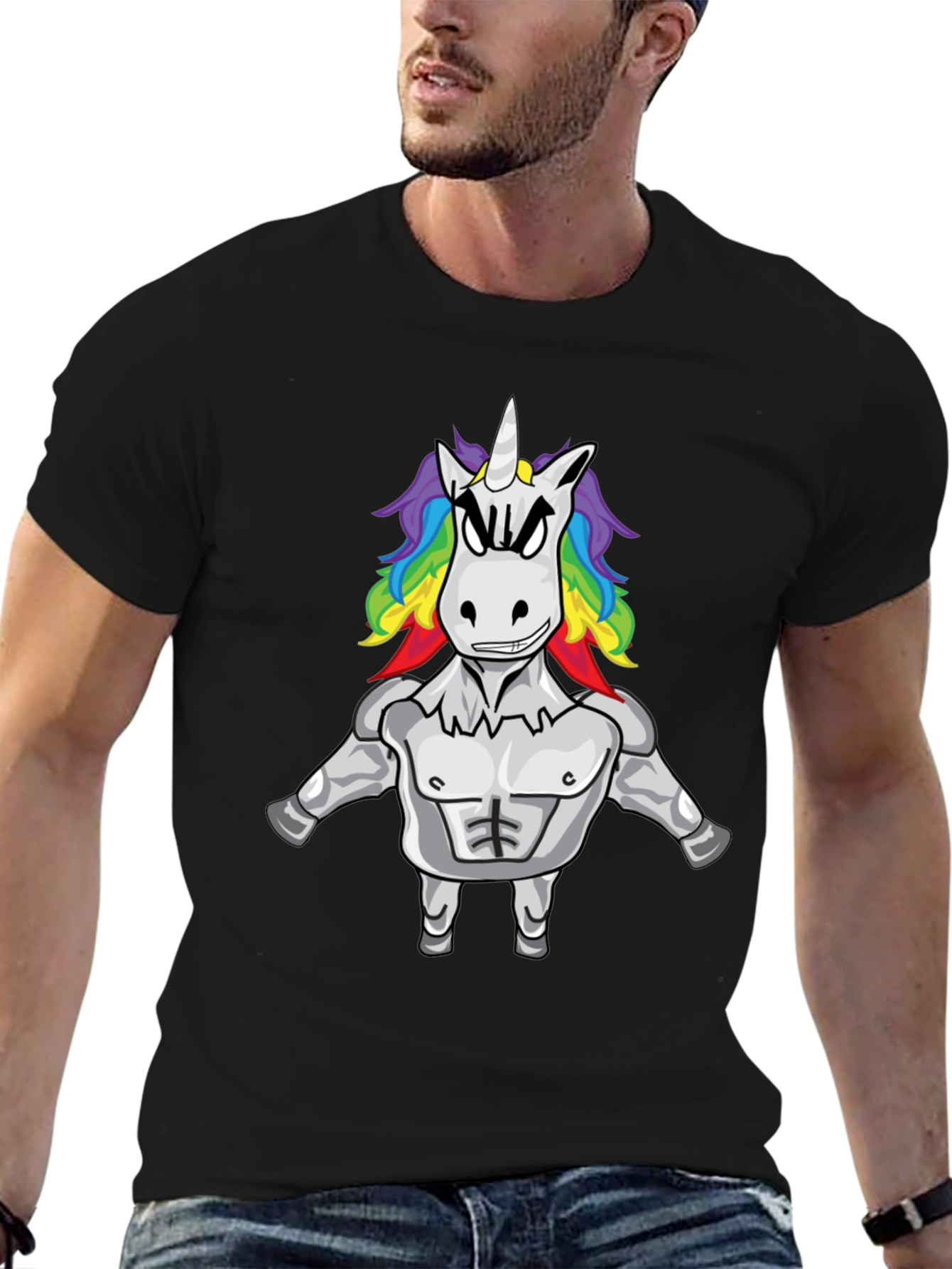 Unicorn Gym Black T-Shirt