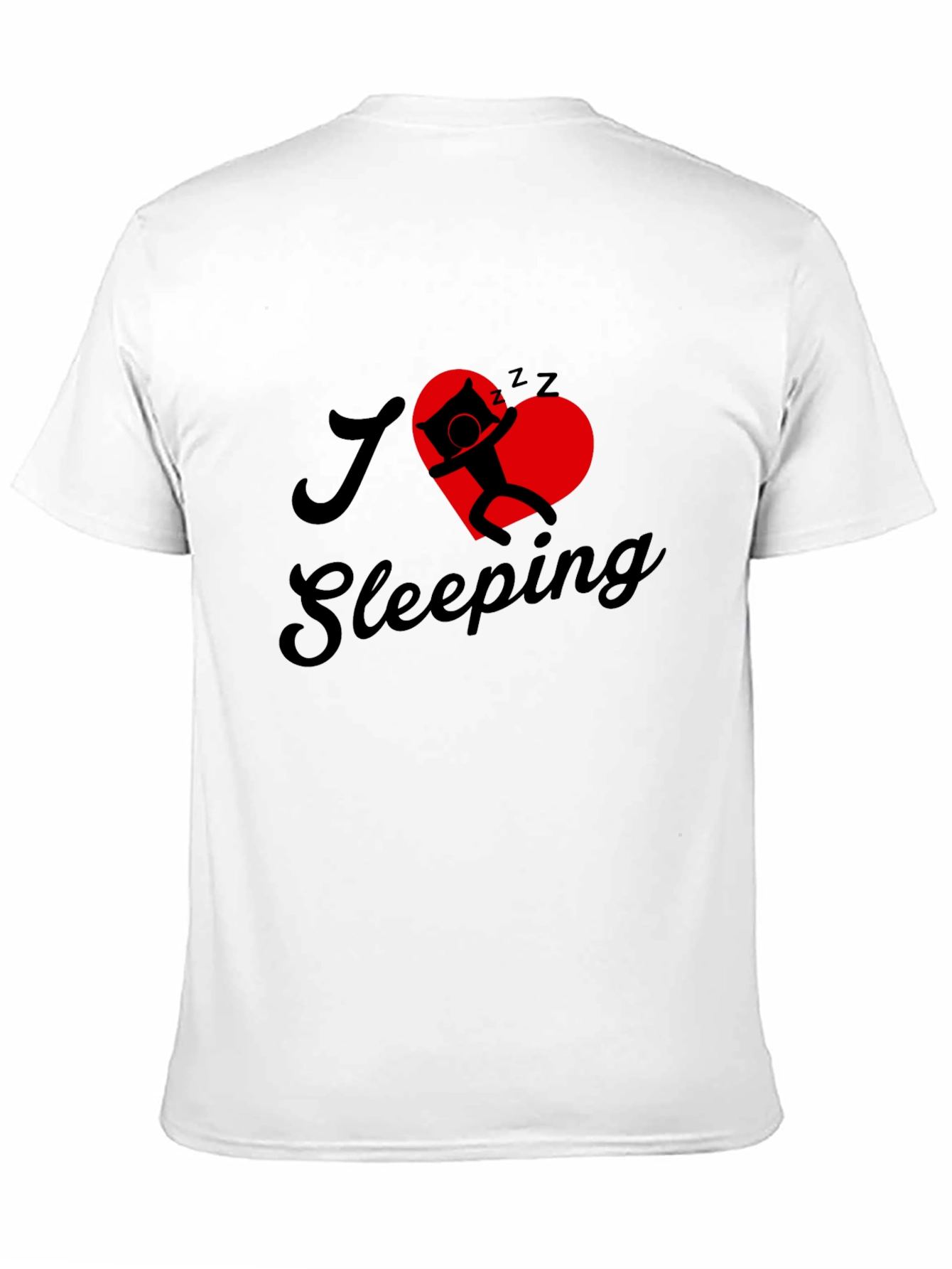 I Love Sleeping Black Graphic Tee