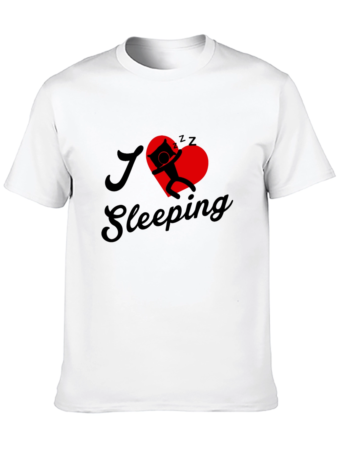 I Love Sleeping Black Graphic Tee