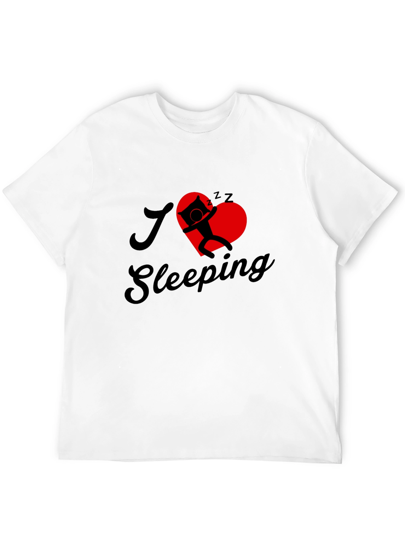 I Love Sleeping Black Graphic Tee