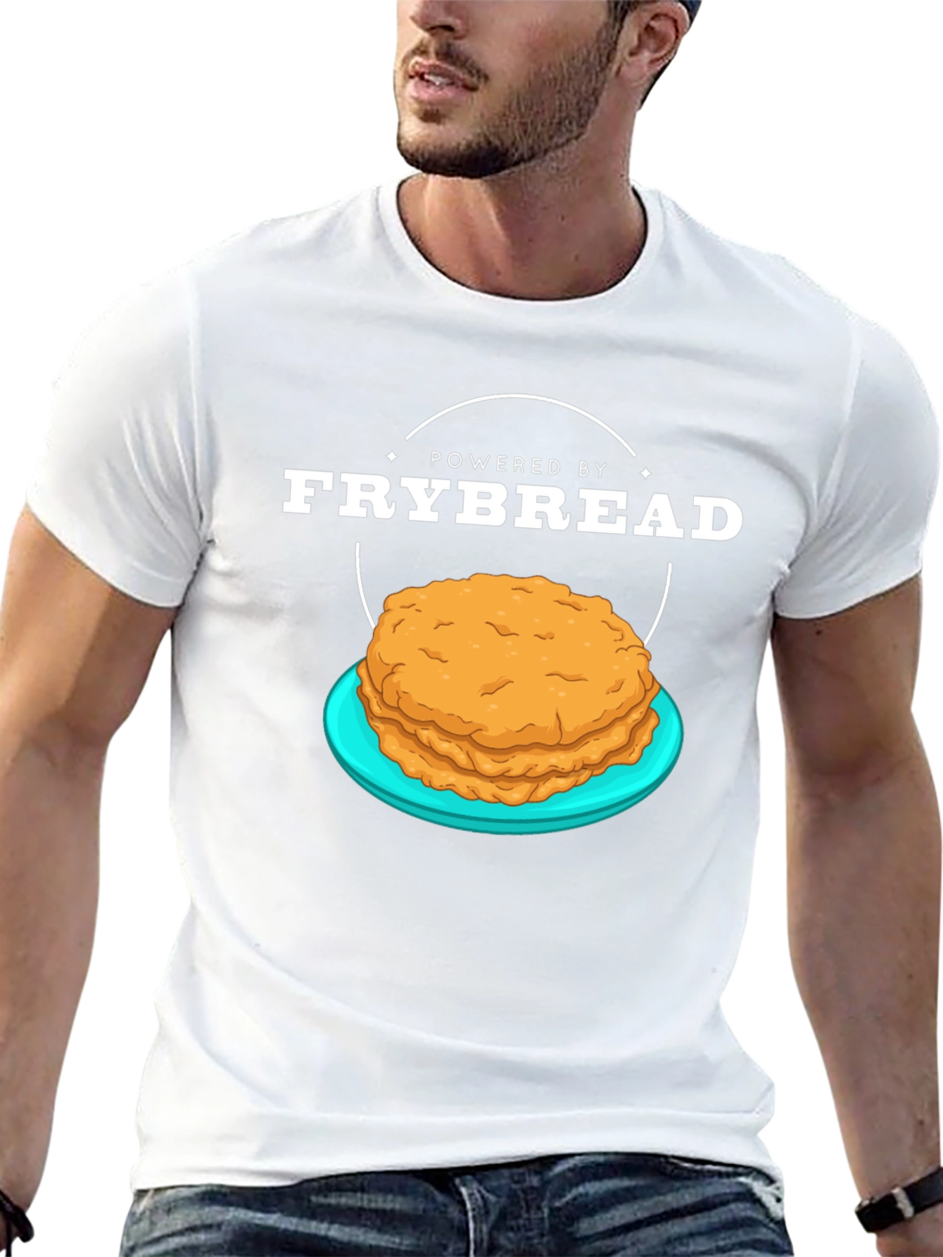 Powered By Frybread T-Shirt - Native American Food Tee