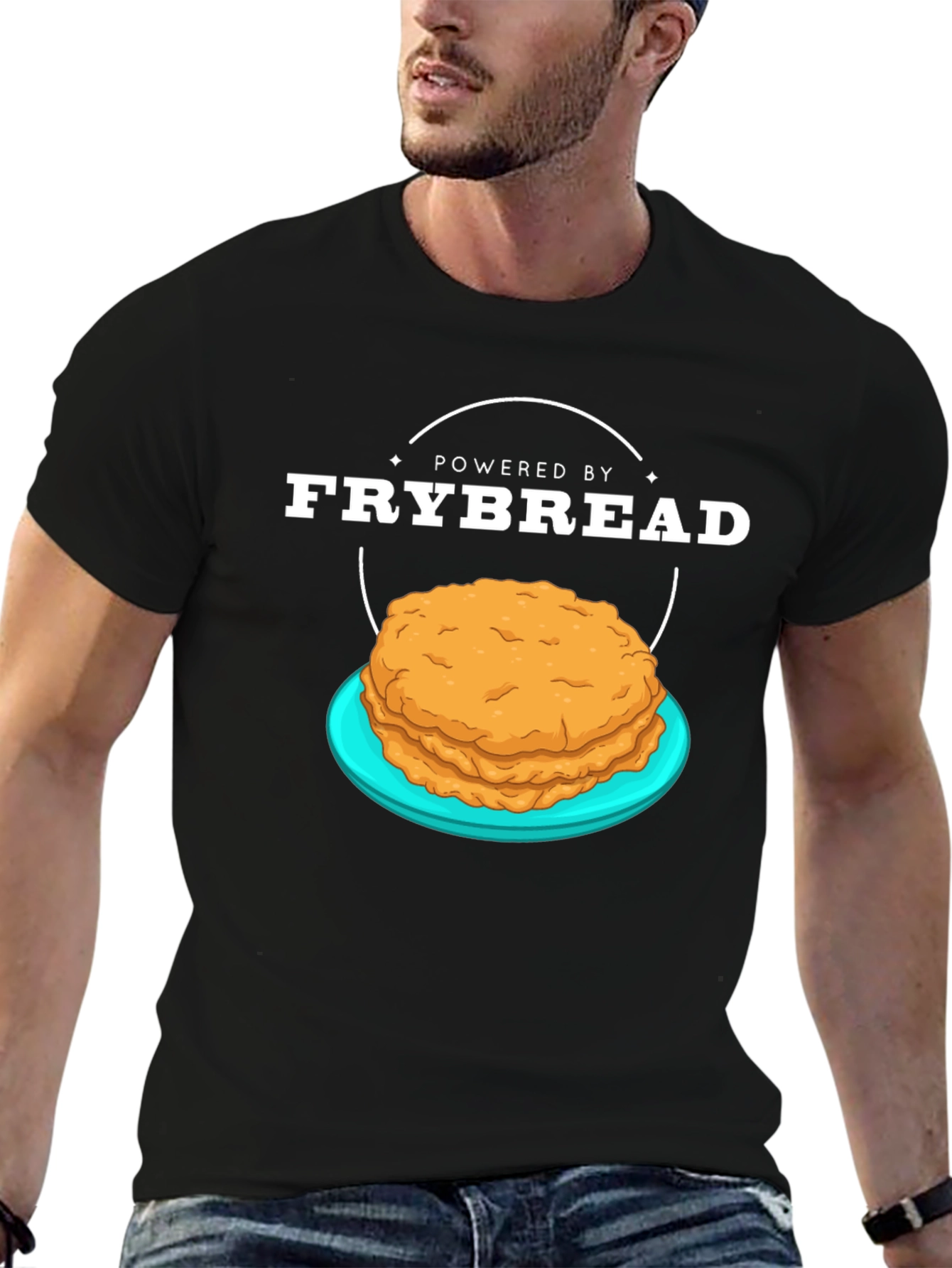 Powered By Frybread T-Shirt - Native American Food Tee