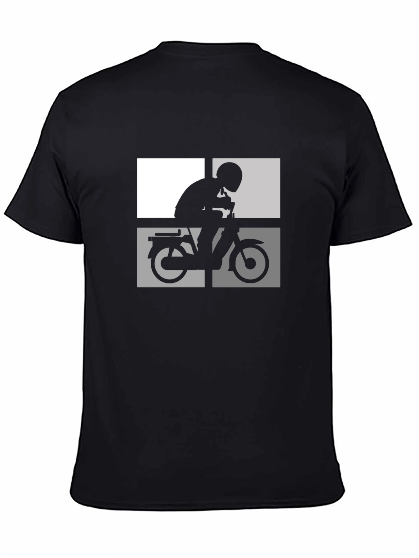 Retro Moped Rider T-Shirt - Classic Design