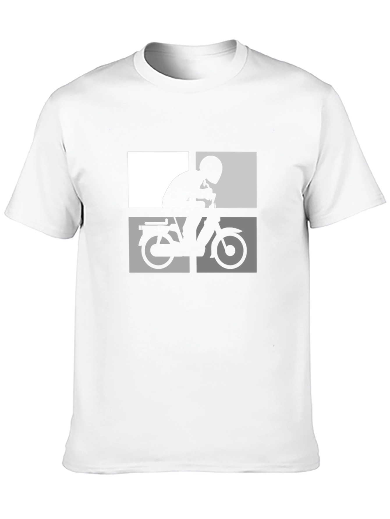Retro Moped Rider T-Shirt - Classic Design