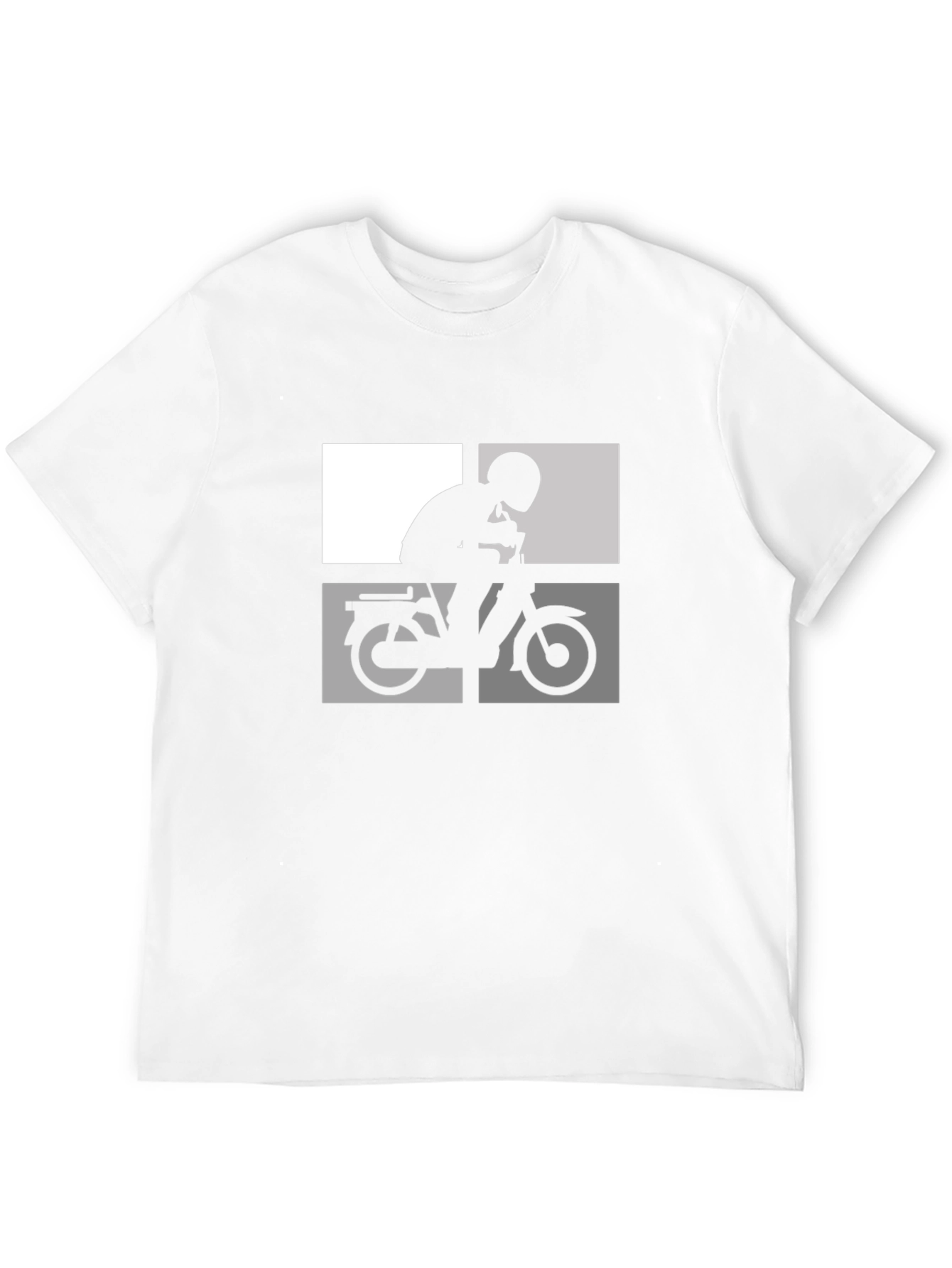 Retro Moped Rider T-Shirt - Classic Design