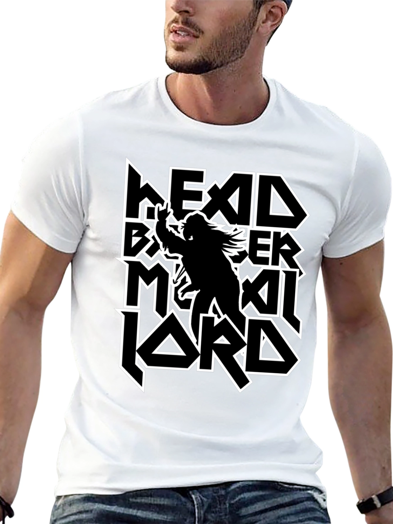 Headbanger Metal Lord Black T-Shirt