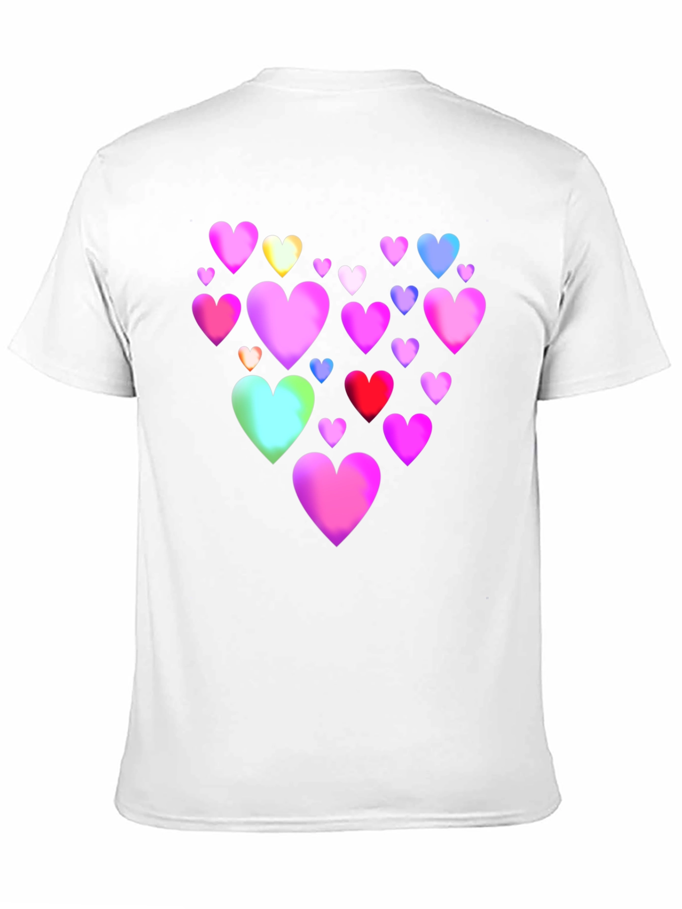 Heart Print Black T-Shirt