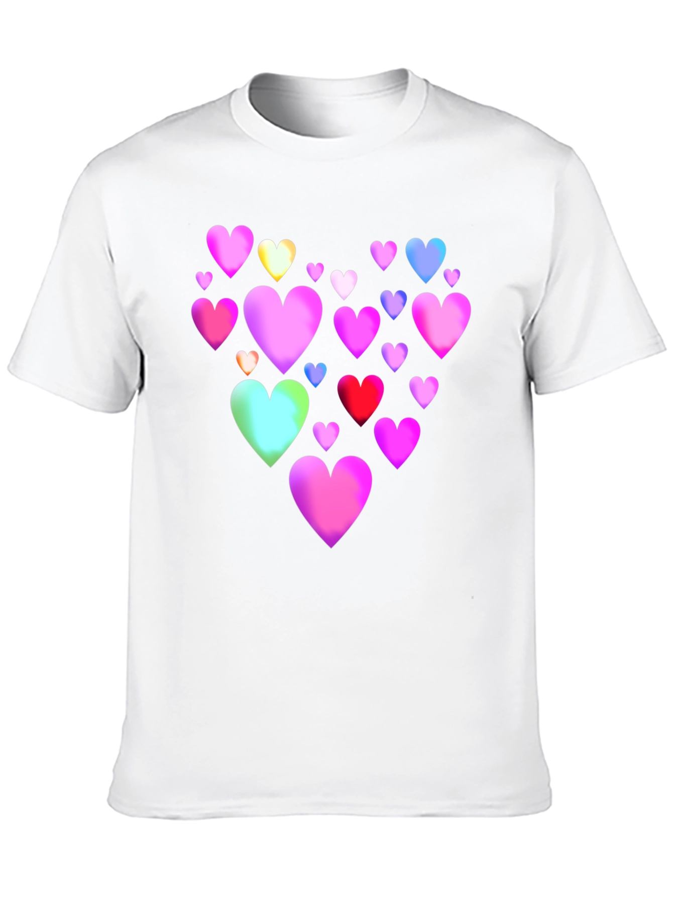 Heart Print Black T-Shirt