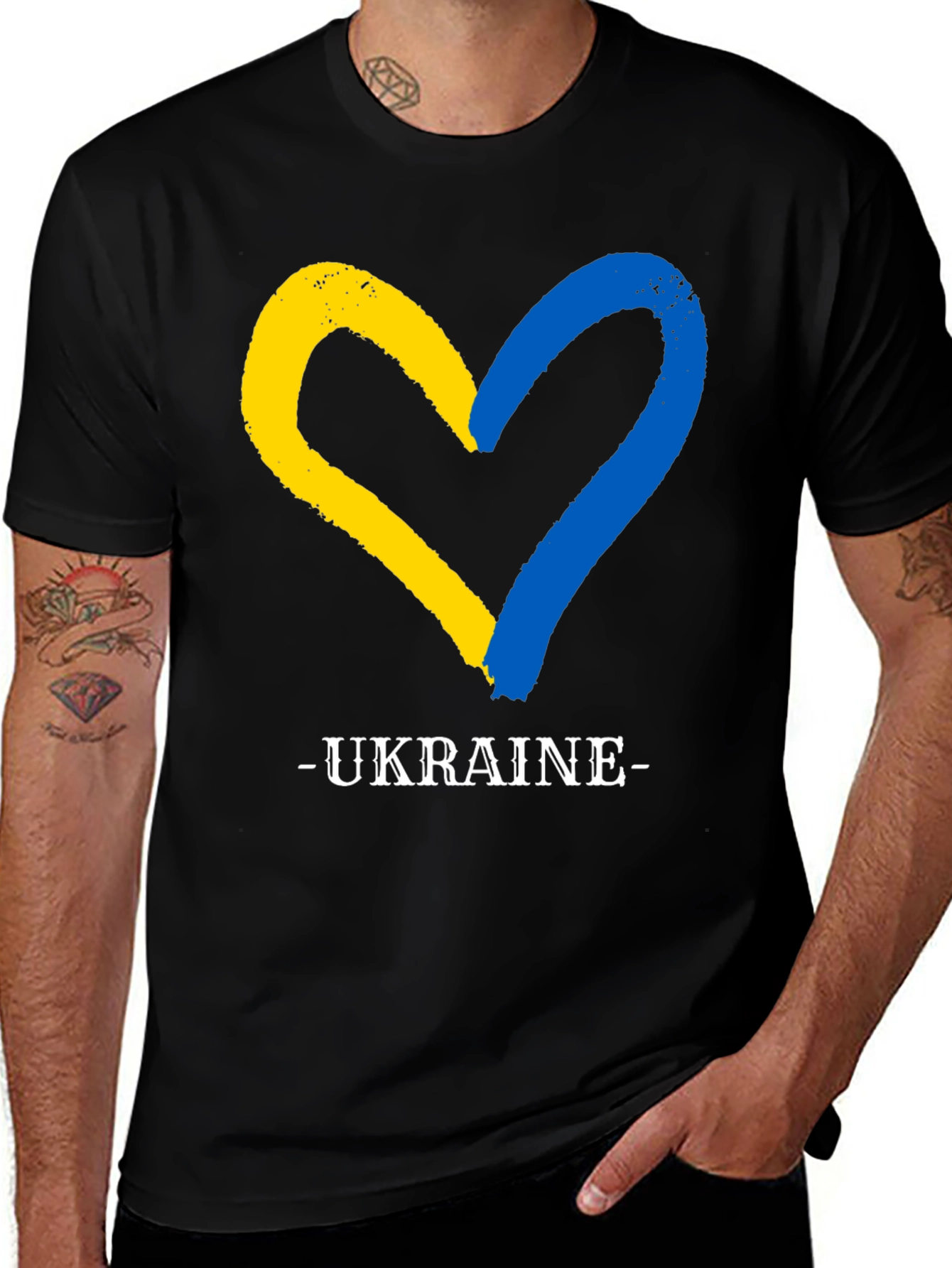 Ukraine Heart Flag T-Shirt