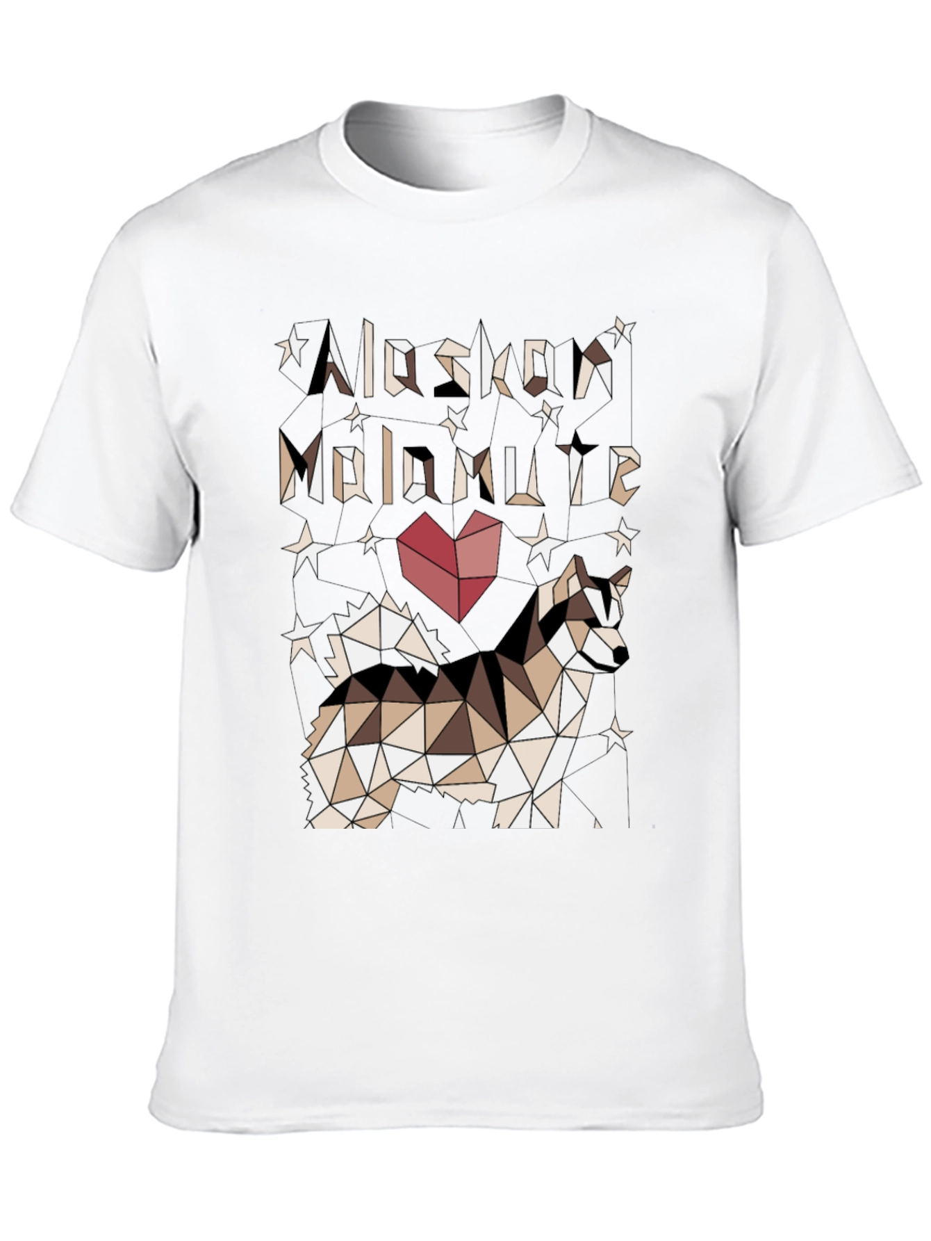 Geometric Alaskan Malamute Graphic Tee
