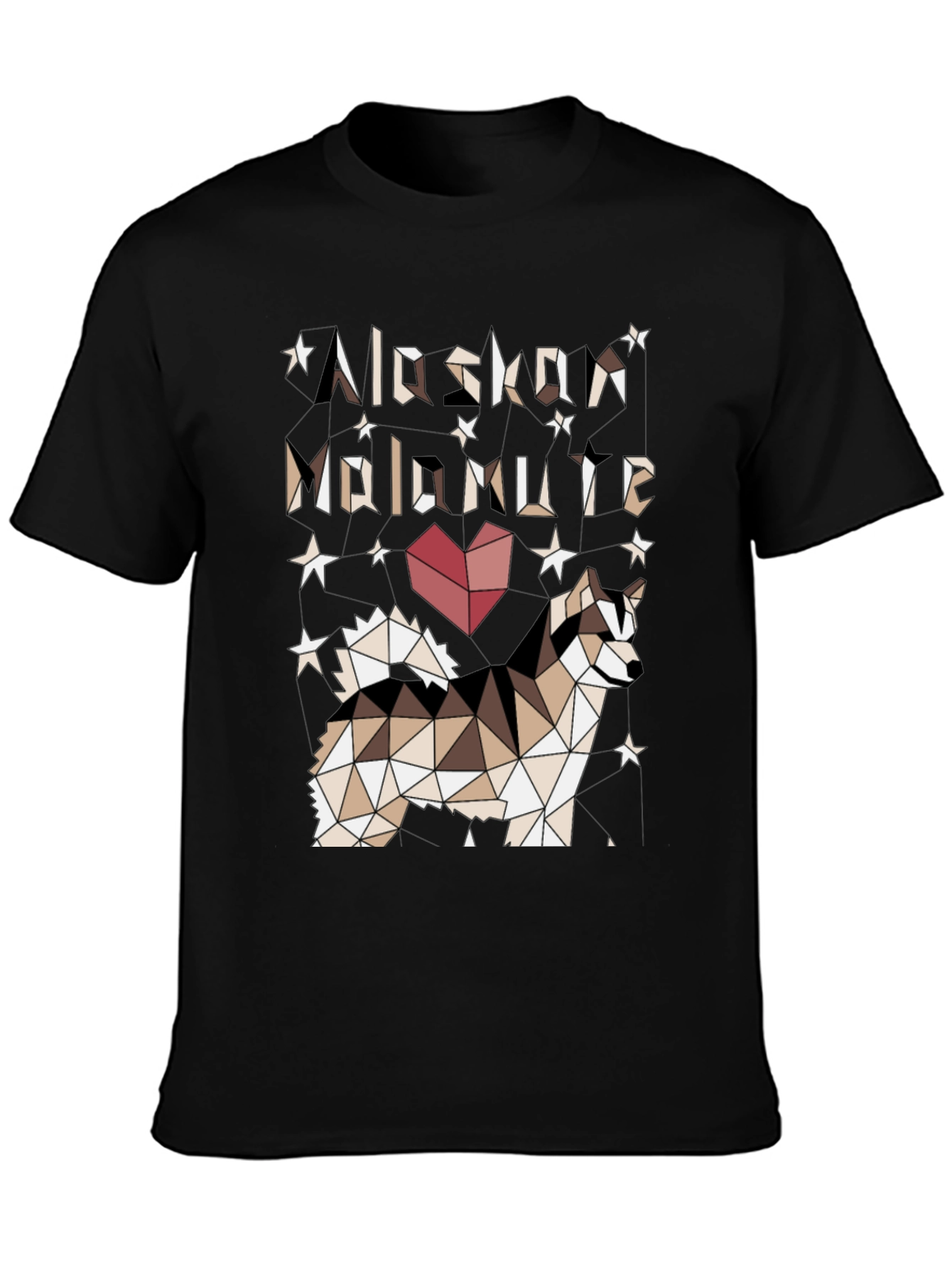 Geometric Alaskan Malamute Graphic Tee