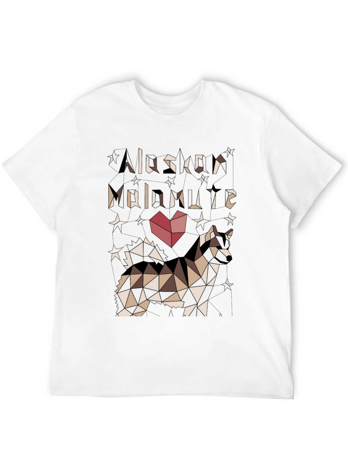 Geometric Alaskan Malamute Graphic Tee
