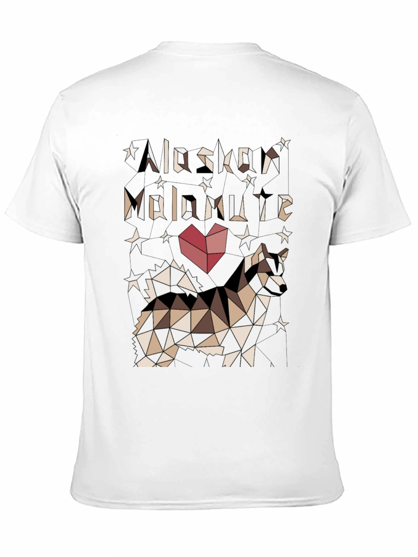 Geometric Alaskan Malamute Graphic Tee