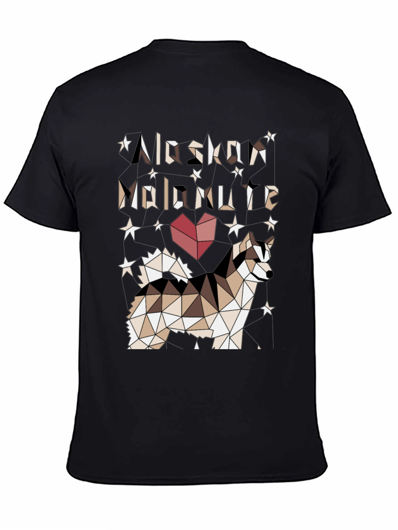 Geometric Alaskan Malamute Graphic Tee
