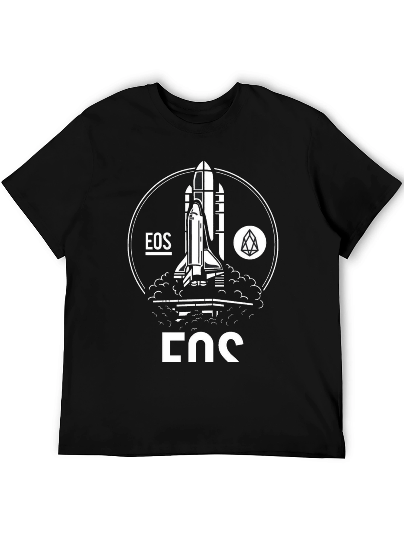 EOS Crypto Rocket T-Shirt - Black Cotton Blend