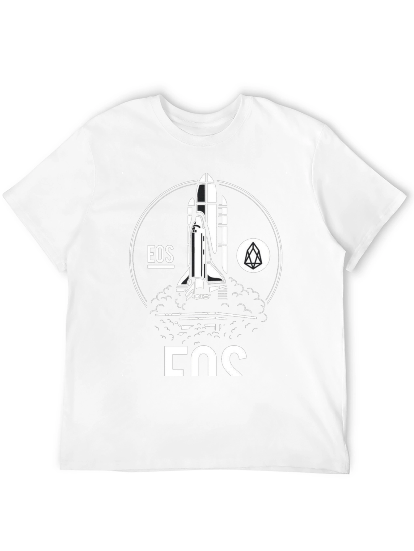 EOS Crypto Rocket T-Shirt - Black Cotton Blend