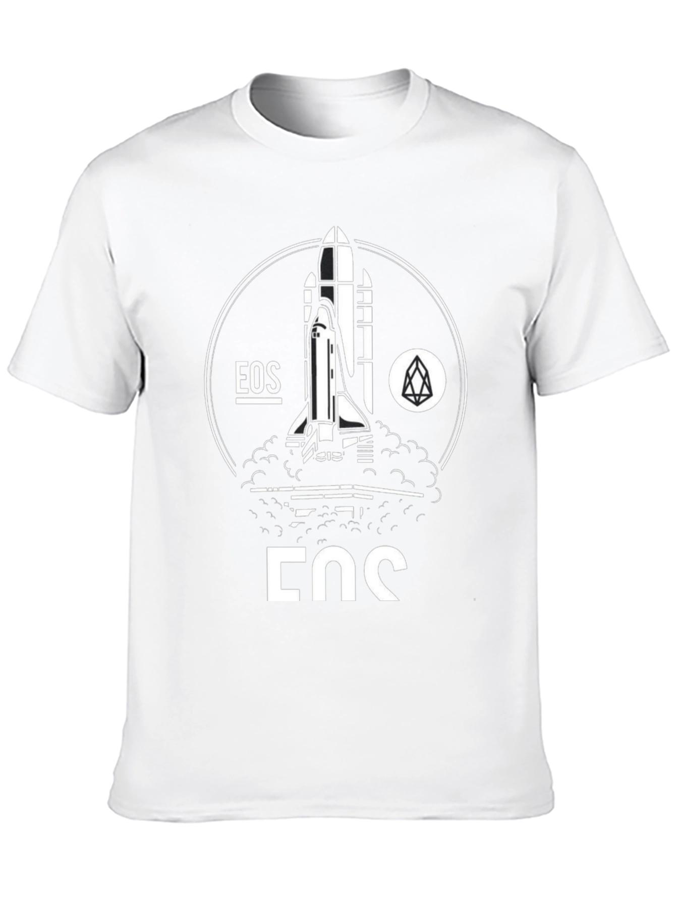 EOS Crypto Rocket T-Shirt - Black Cotton Blend