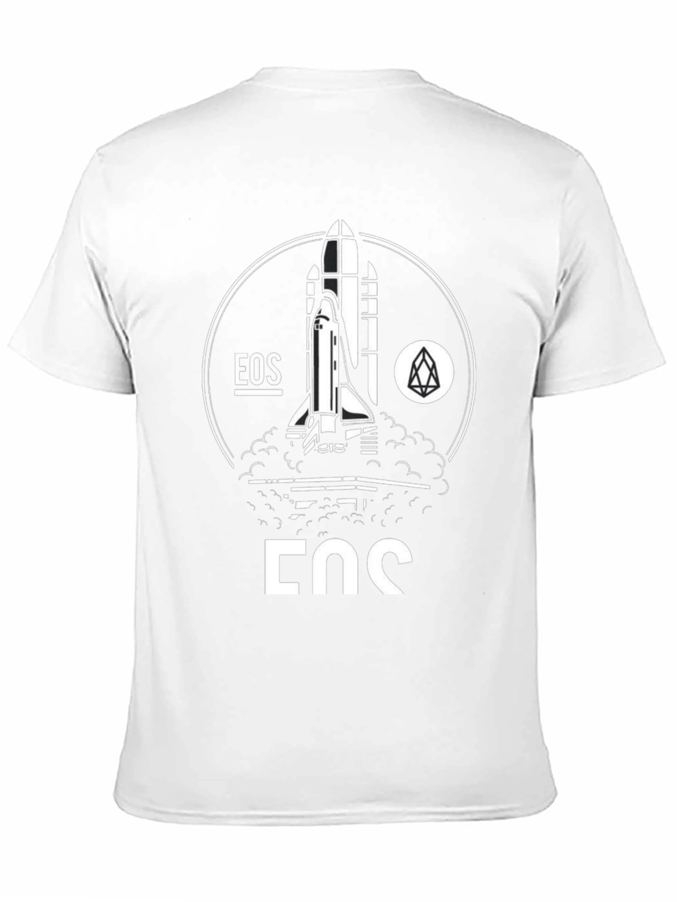 EOS Crypto Rocket T-Shirt - Black Cotton Blend