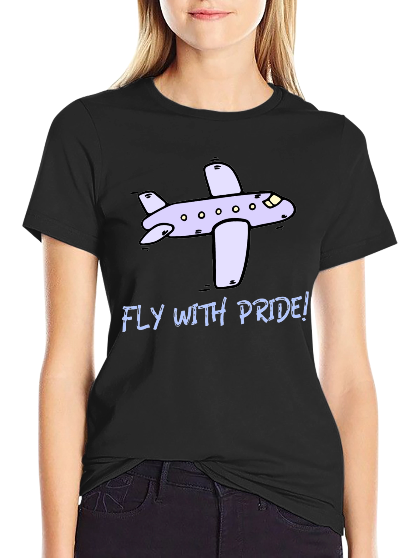 Fly With Pride Airplane Graphic Tee