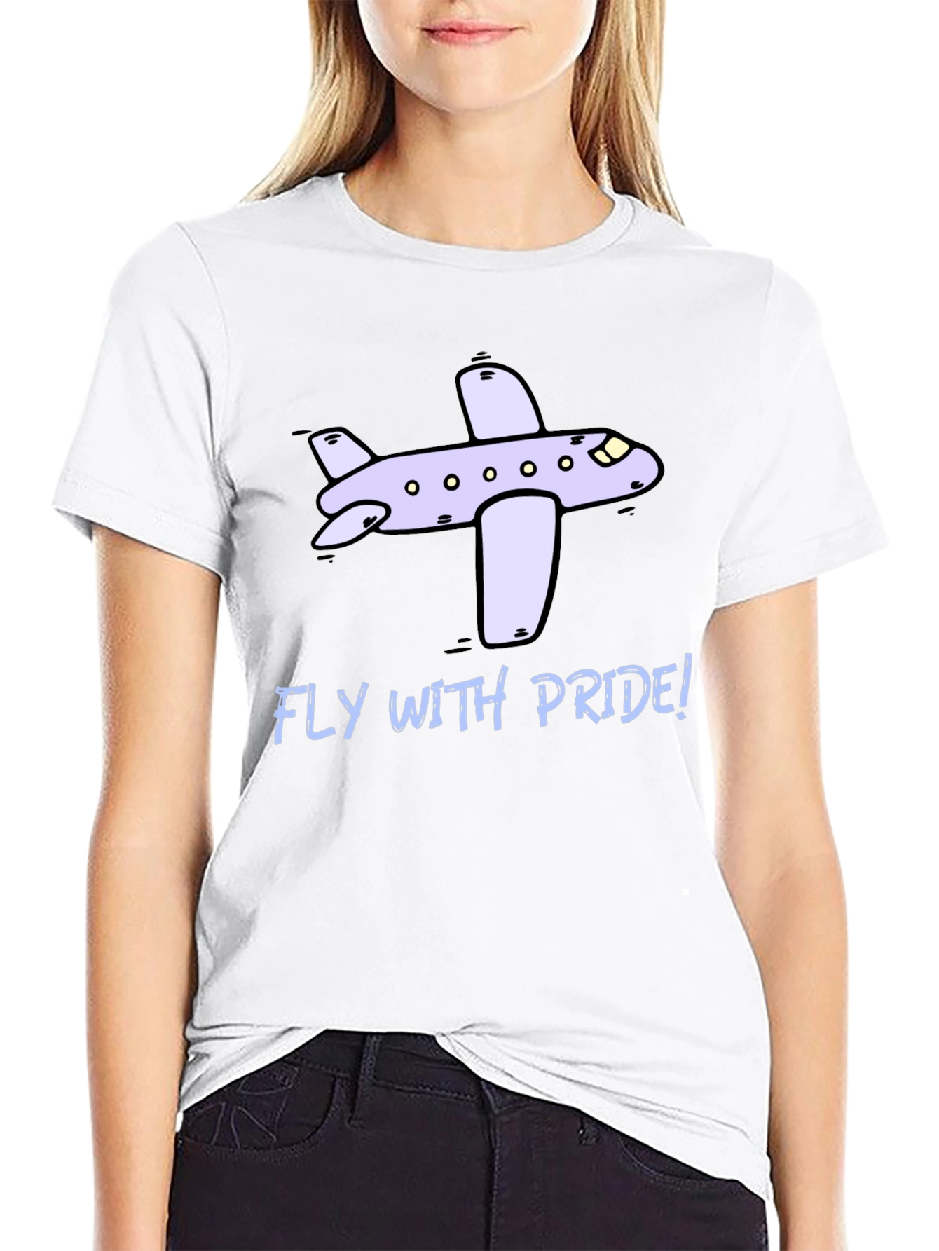 Fly With Pride Airplane Graphic Tee