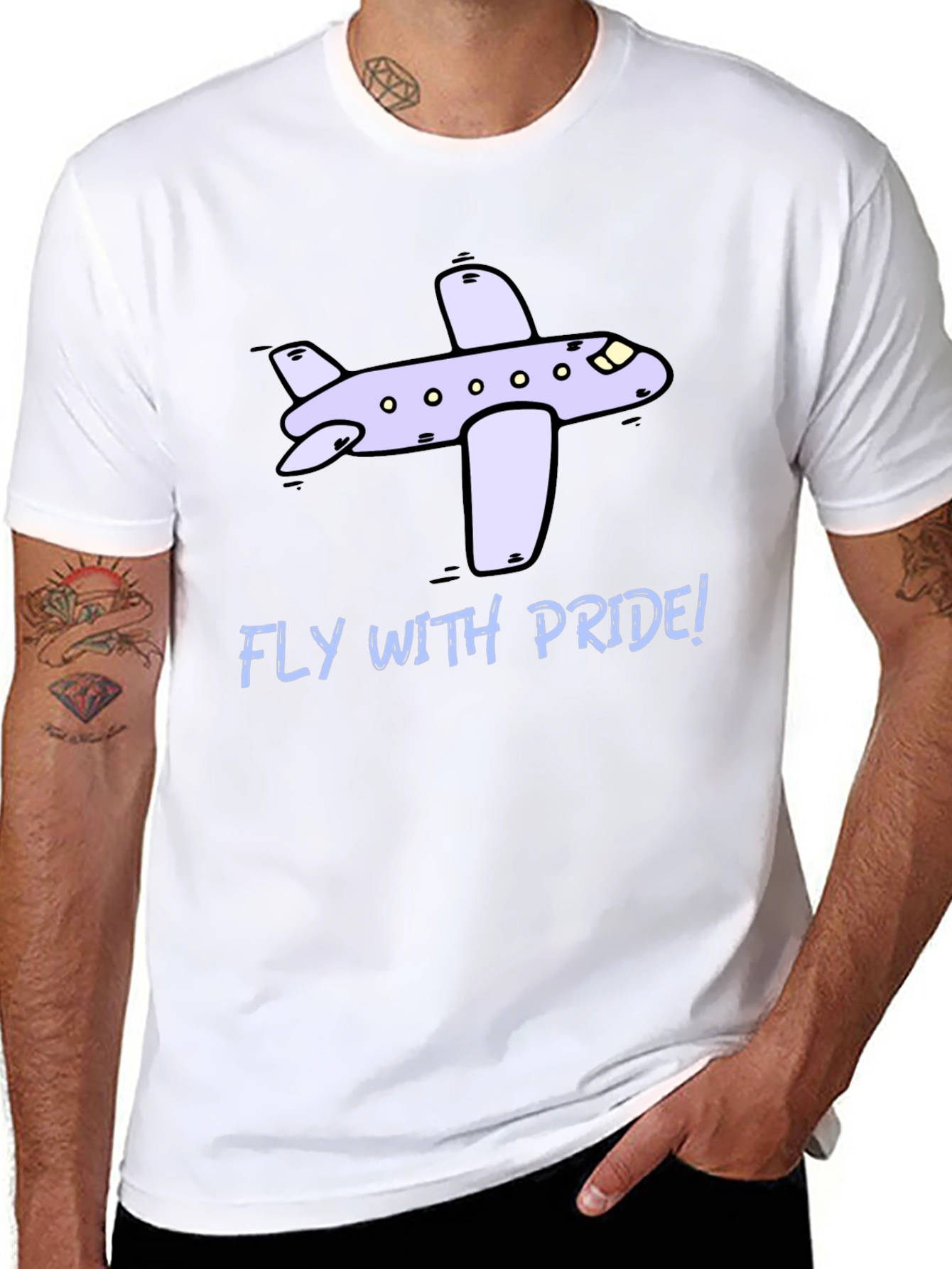 Fly With Pride Airplane Graphic Tee