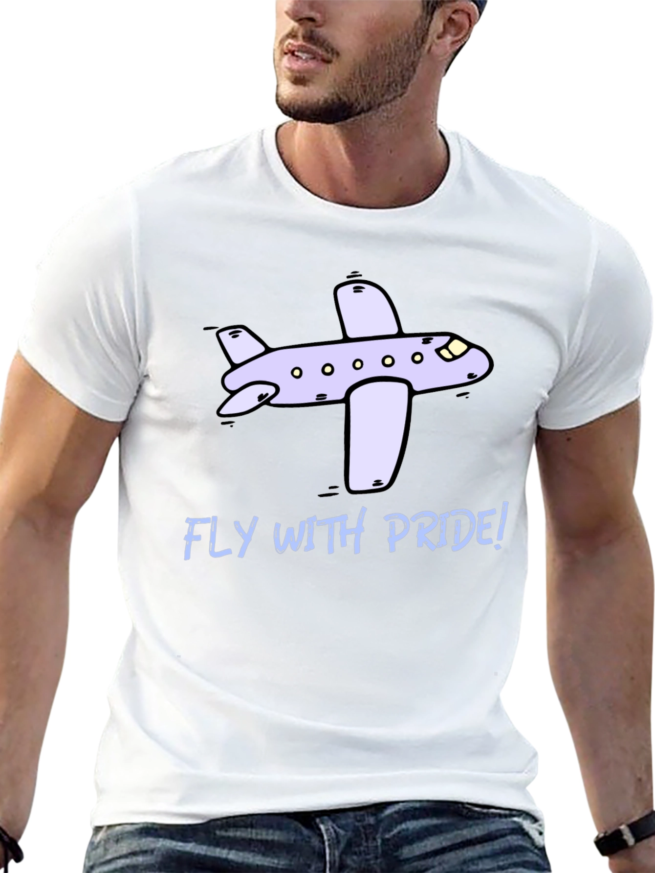 Fly With Pride Airplane Graphic Tee