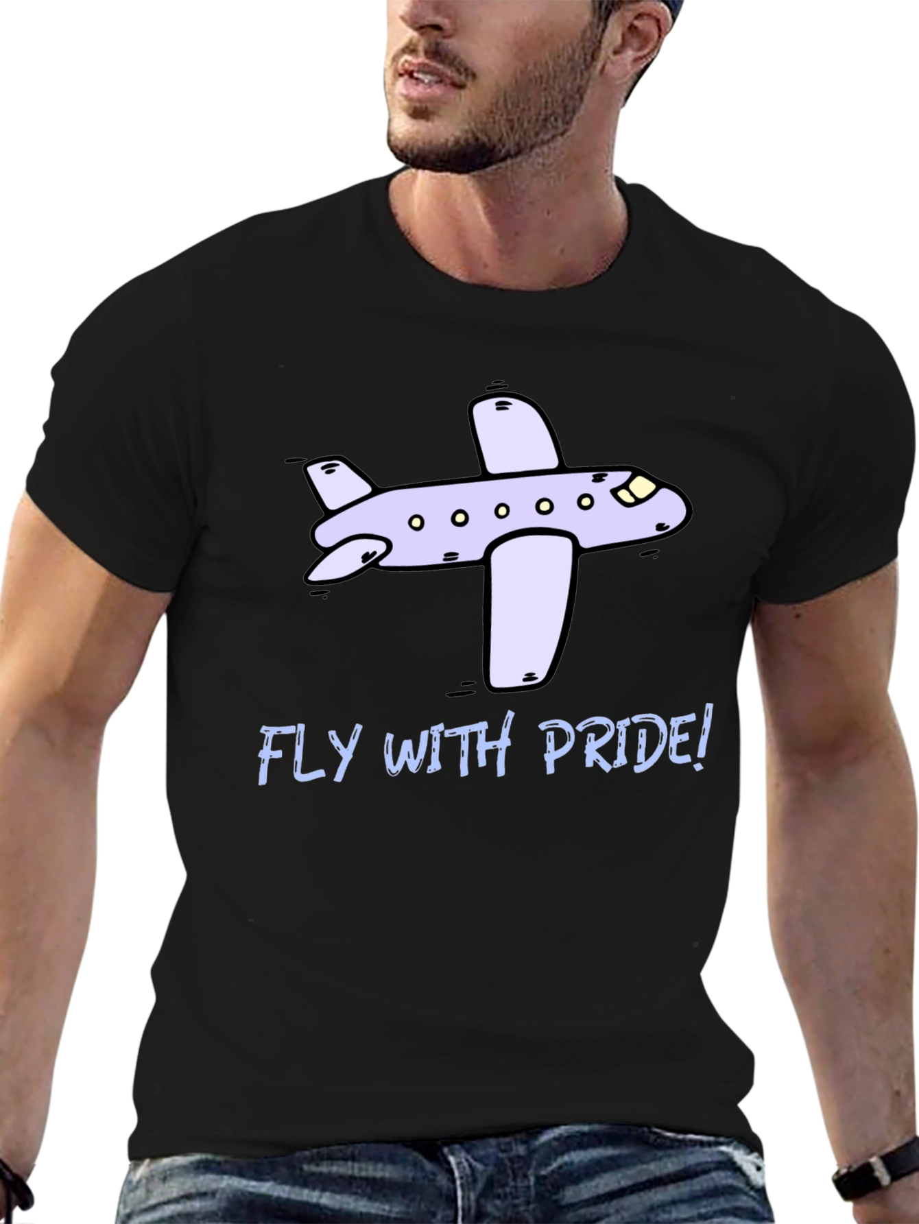 Fly With Pride Airplane Graphic Tee