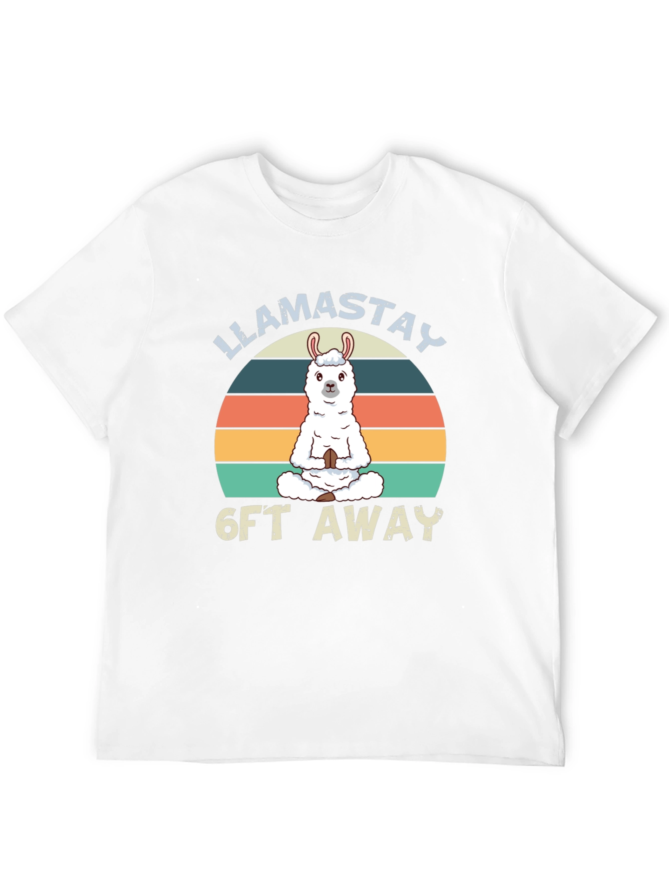 Llamastay 6ft Away T-Shirt Black