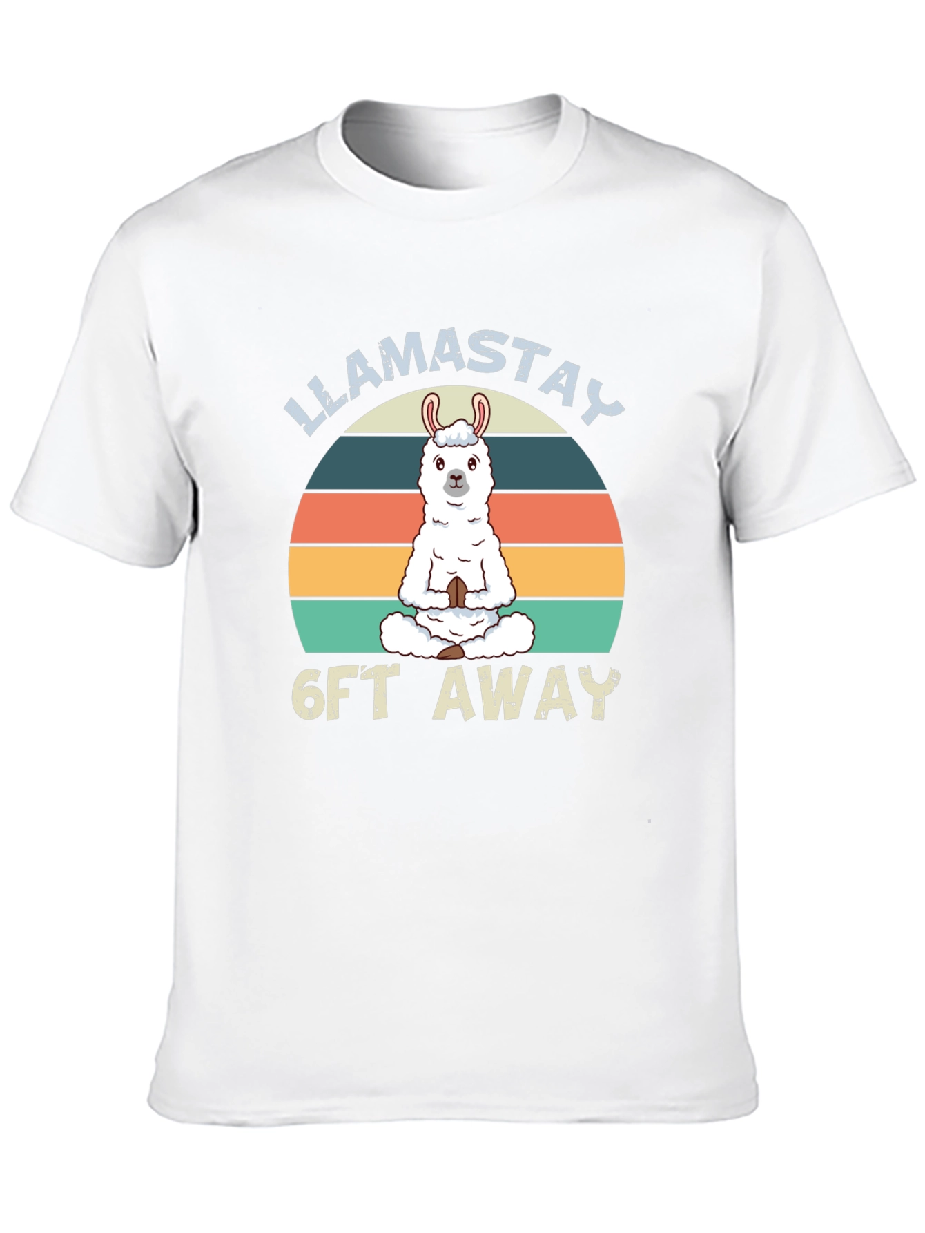 Llamastay 6ft Away T-Shirt Black